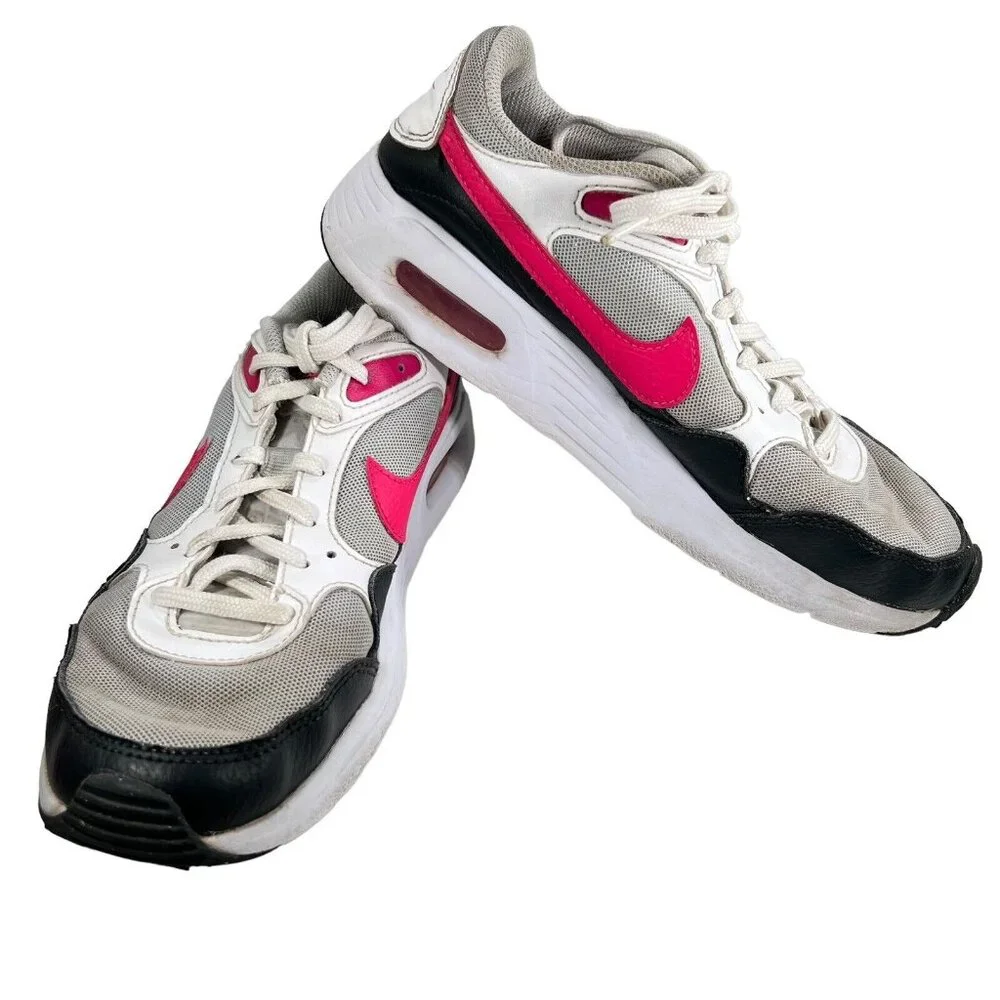 Nike Air Max Youth Sneakers White Pink Black Athletic Shoes Sz 6Y - Picture 1 of 16